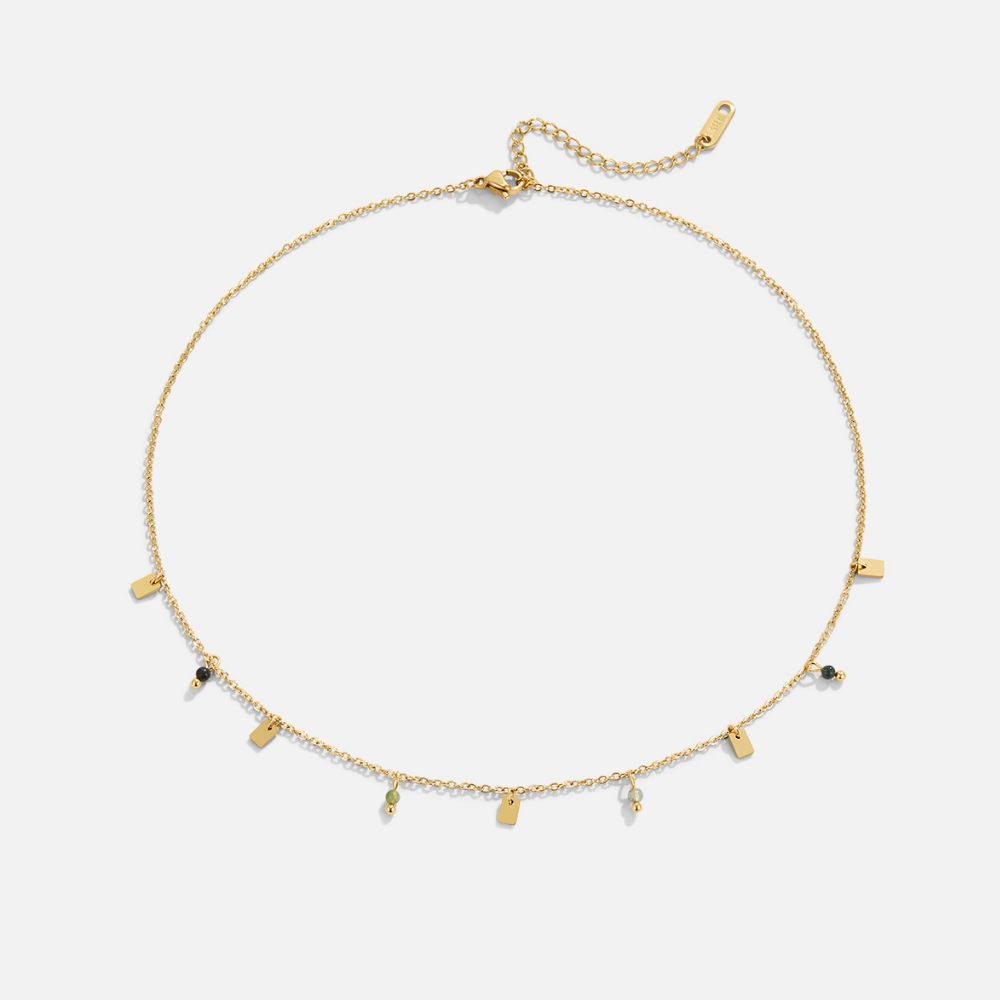 Collar de Gota Cuadrada Dorada