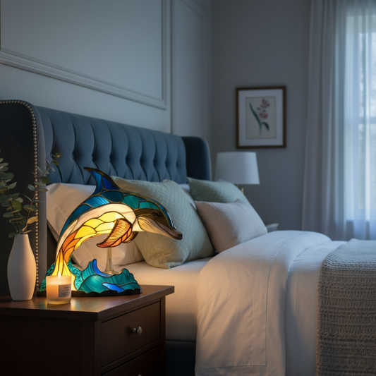 海豚|彩色玻璃燈