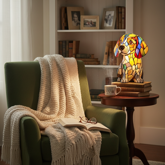 比高犬|彩色玻璃燈