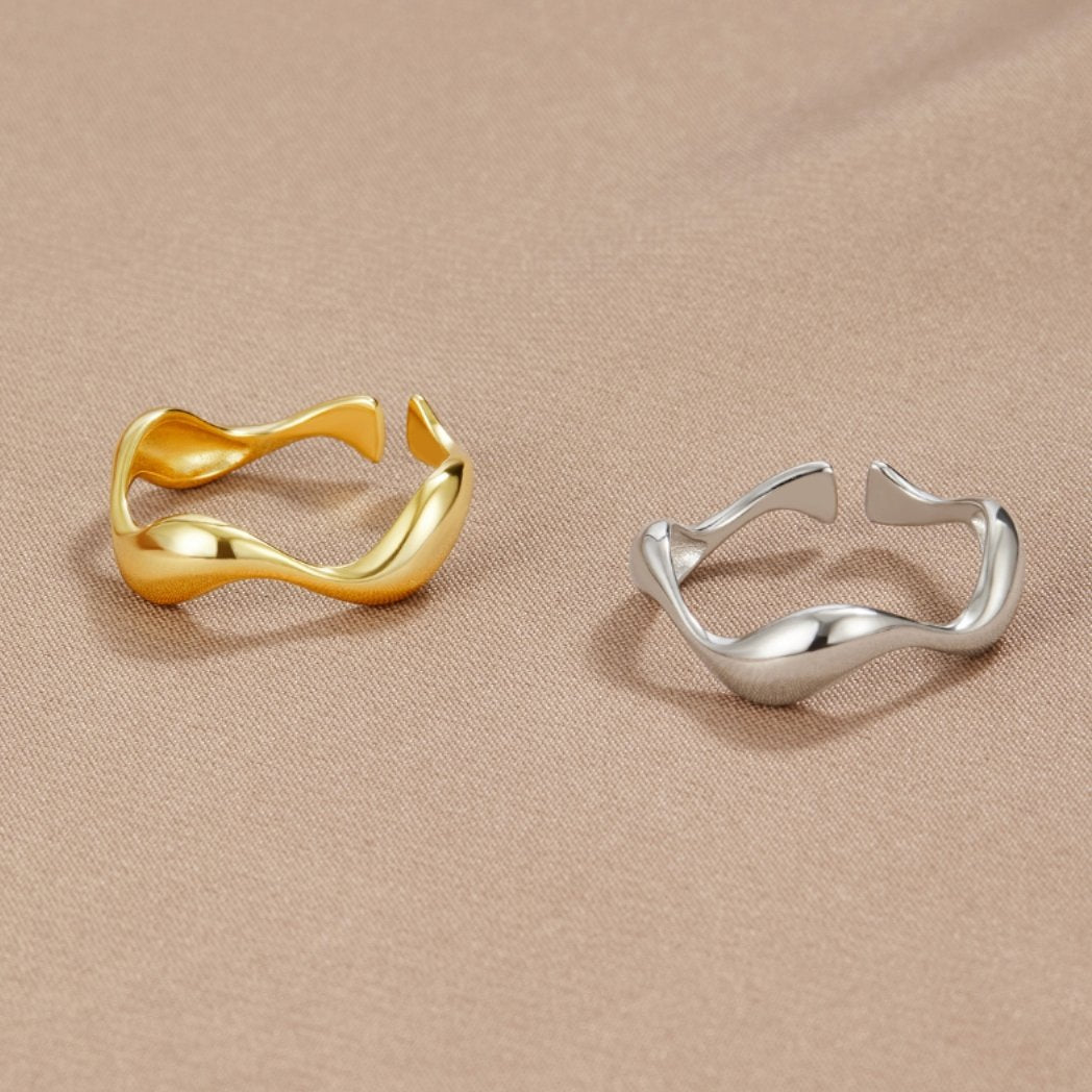 Anillo Ola de Oro de 18K