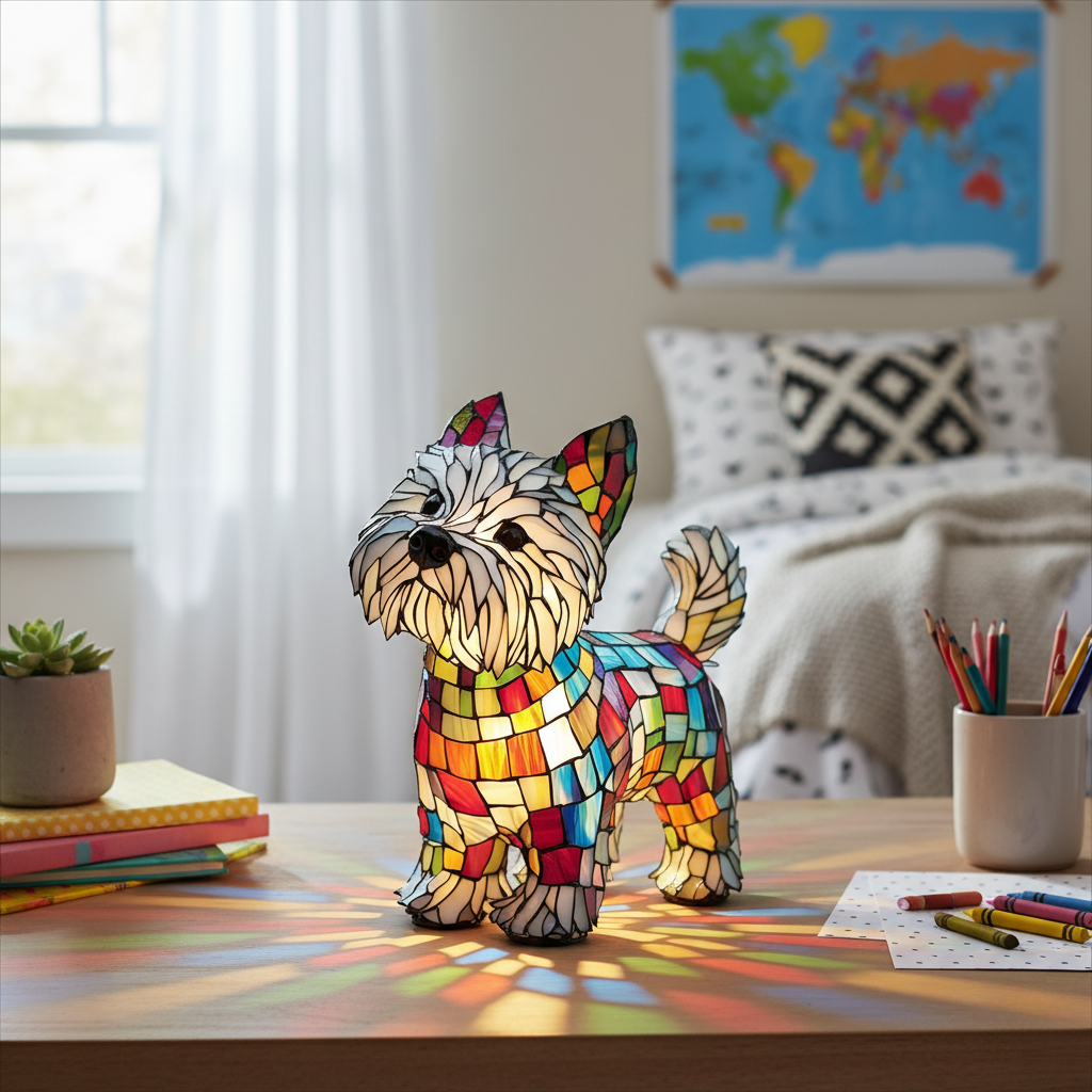 梗犬|彩色玻璃燈