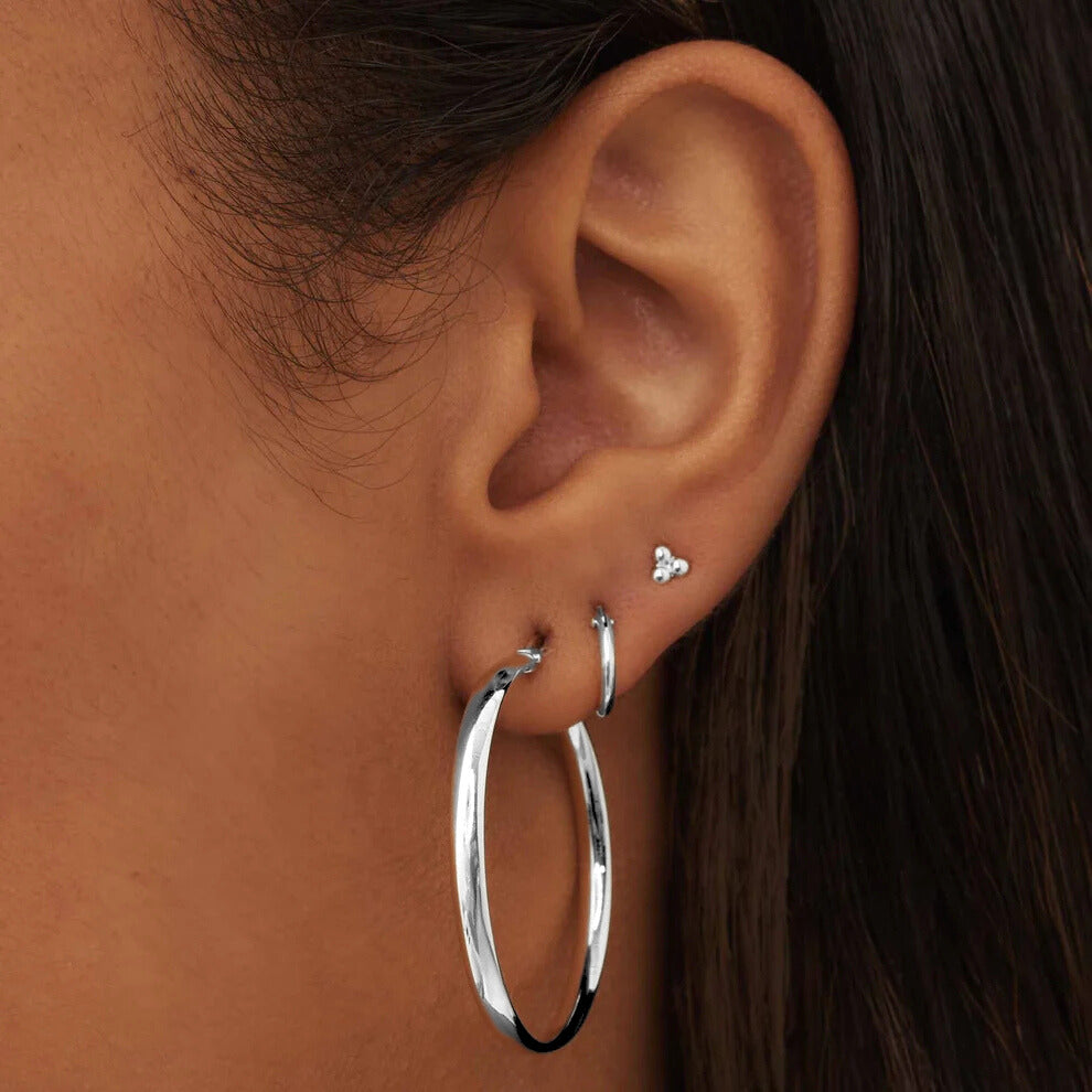 Aretes Noa | Oro Blanco