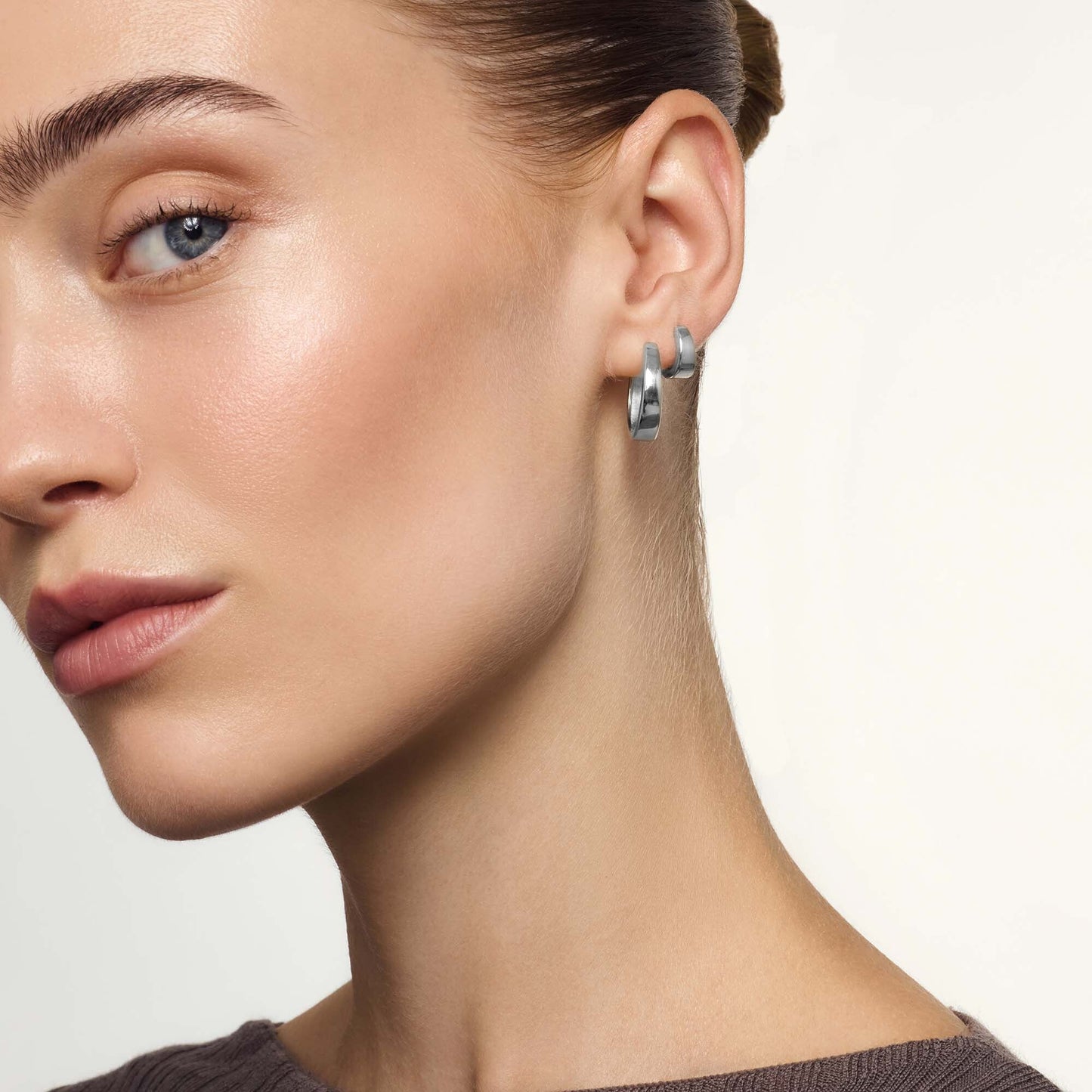 Aros Mia | Oro Blanco