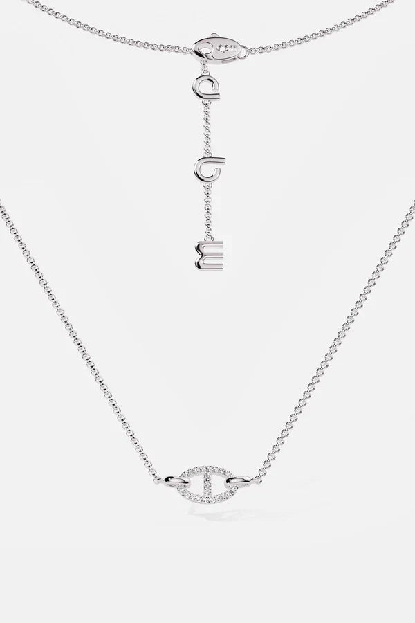 Collar Isla Marina | Oro Blanco
