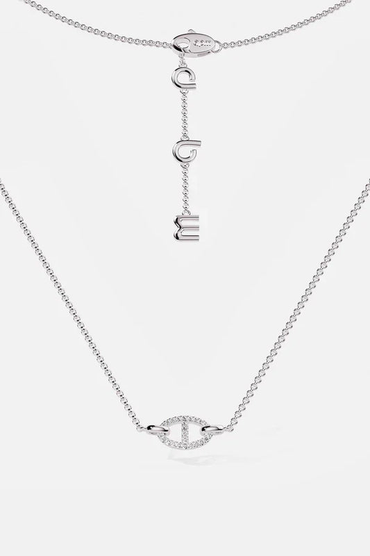 Collar Isla Marina | Oro Blanco