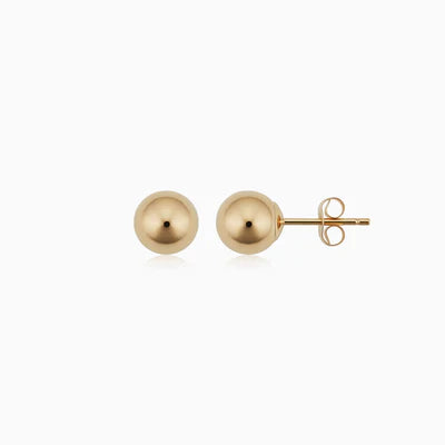 Aretes de Bola | Oro Blanco