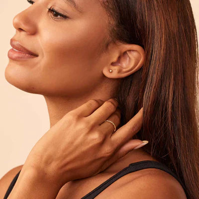 Aretes de Bola | Oro Blanco