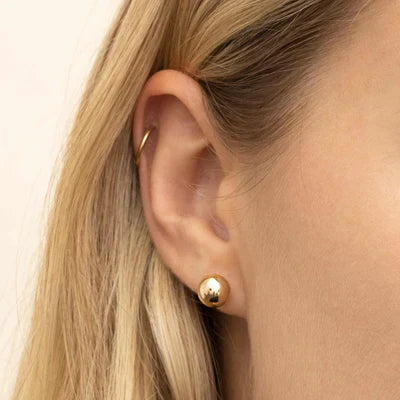 Aretes de Bola | Oro Blanco