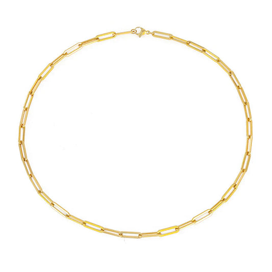Collar Cadena Elegante | Oro Blanco