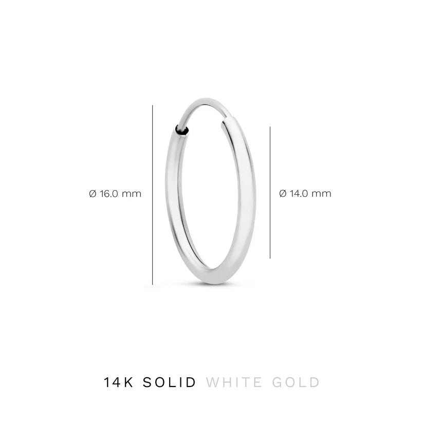 Aretes Lisa | Oro Blanco