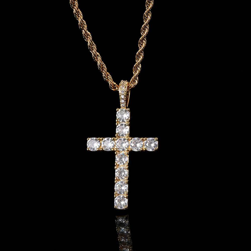 Collar con Cruz | Oro Blanco