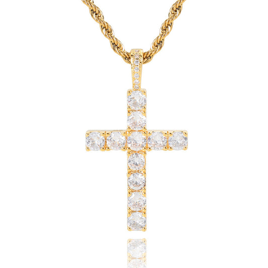 Collar con Cruz | Oro Blanco
