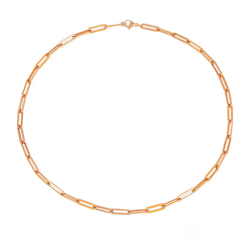 Collar Cadena Elegante | Oro Blanco