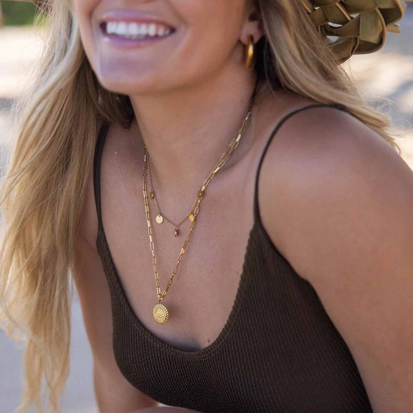 Collar Buda | Oro Blanco