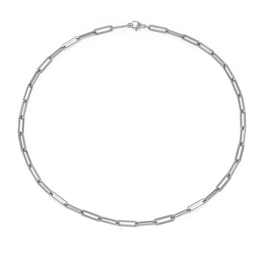 Collar Cadena Elegante | Oro Blanco
