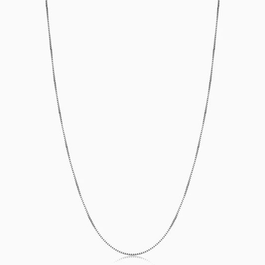 Collar Caja Bodega | Oro Blanco