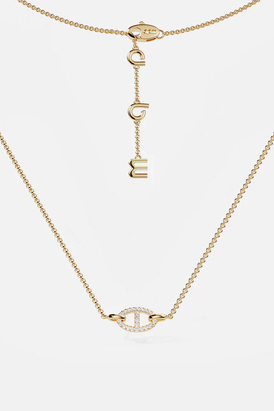 Collar Isla Marina | Oro Blanco