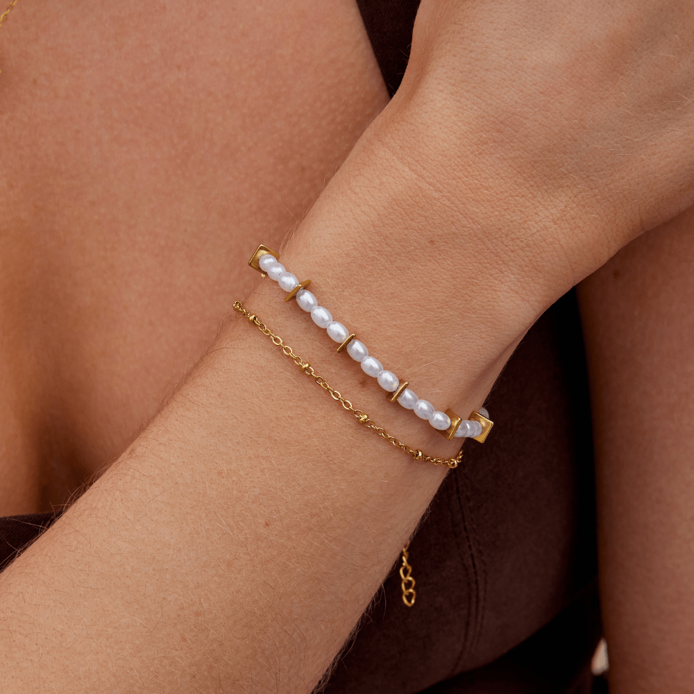 Pulsera de Perlas en Capas