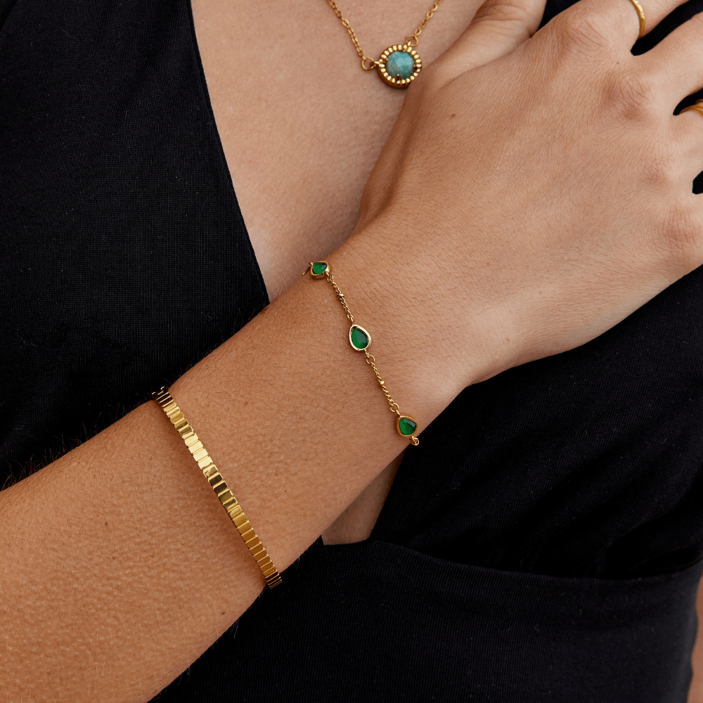 Pulsera de Piedra Verde