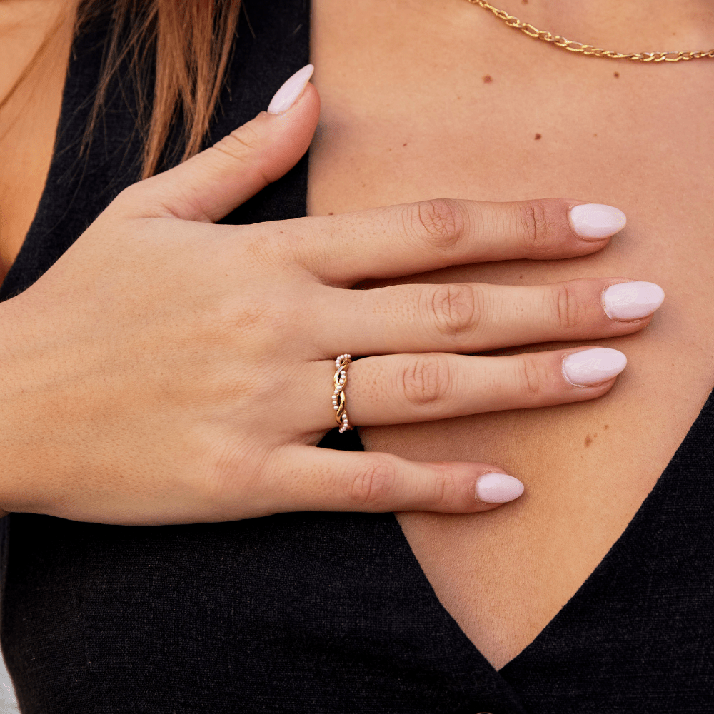 Anillo de Perla Bella Twist