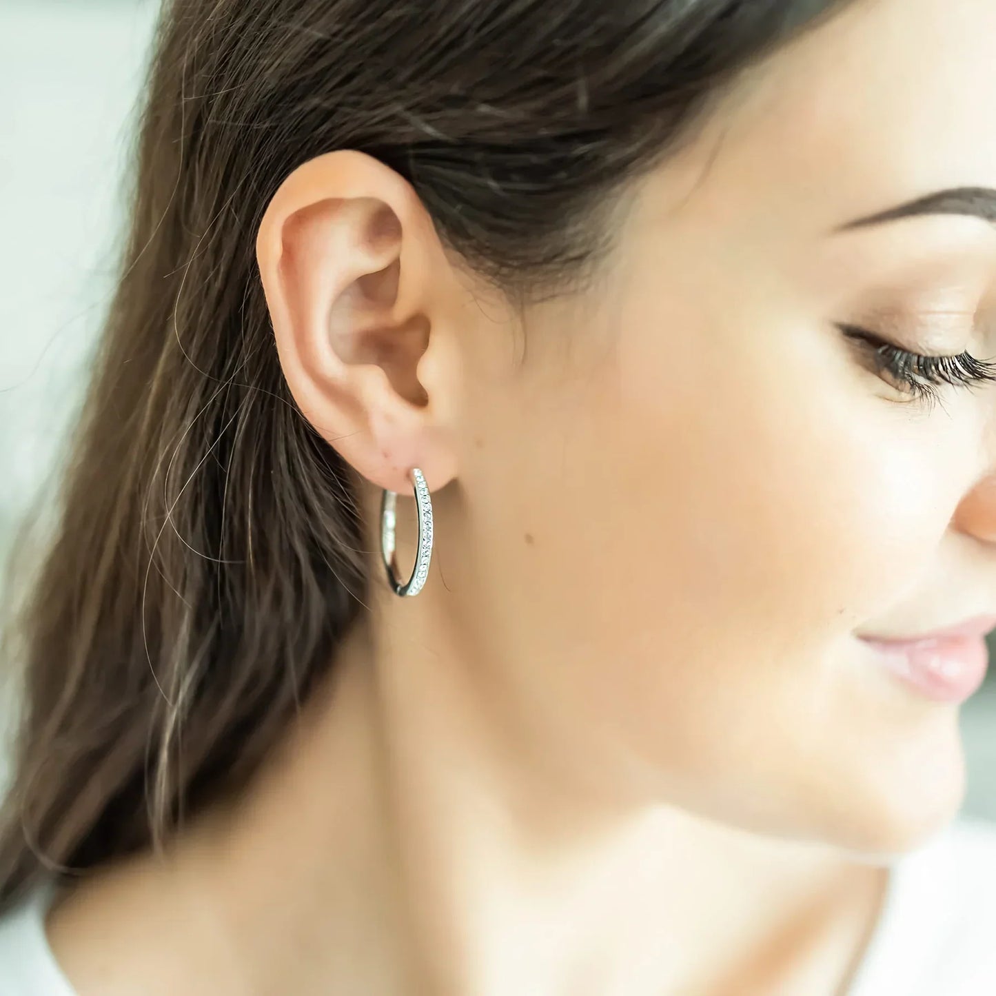 Aretes Valentina | Oro Blanco