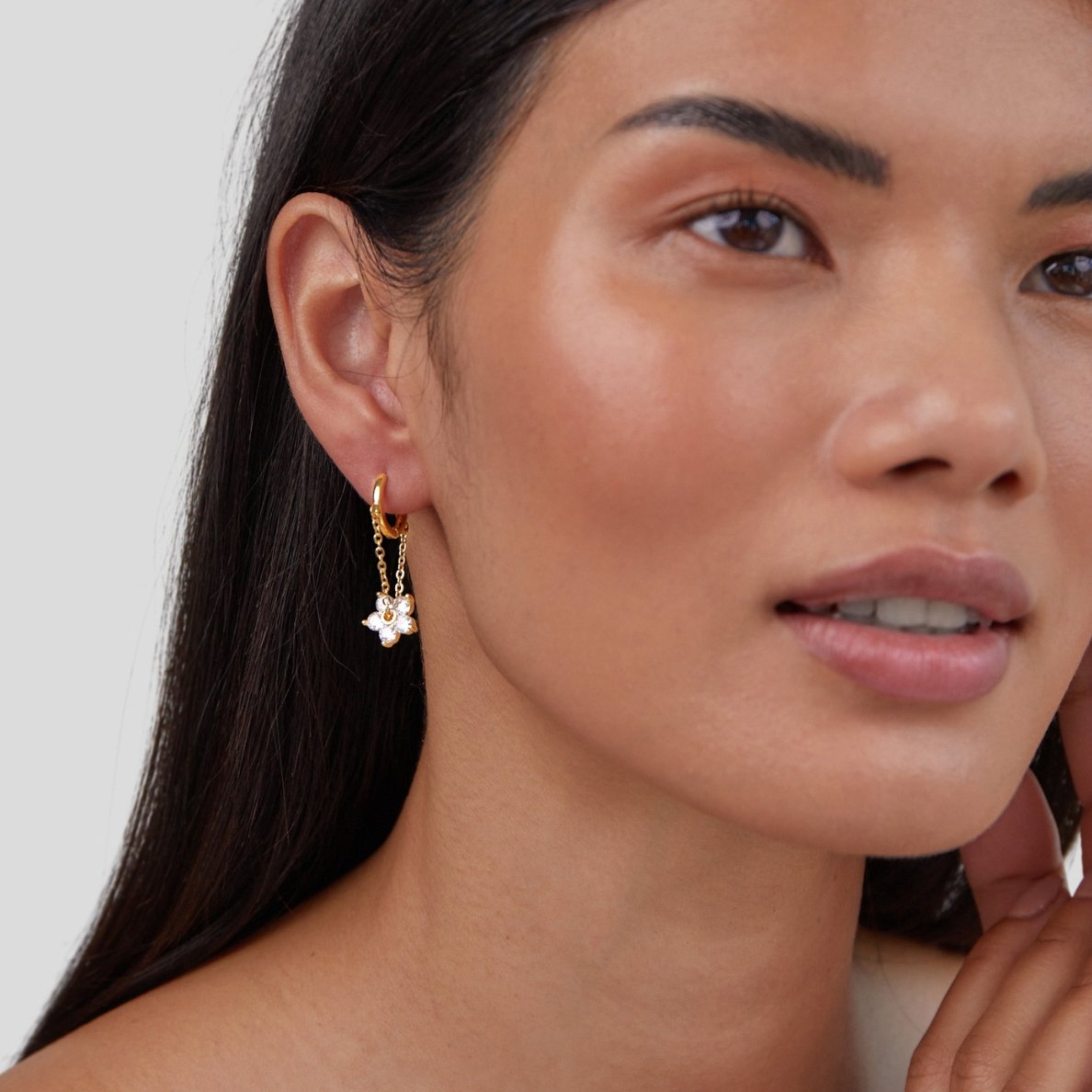 Pendientes de Pétalo en Flor de Cristal