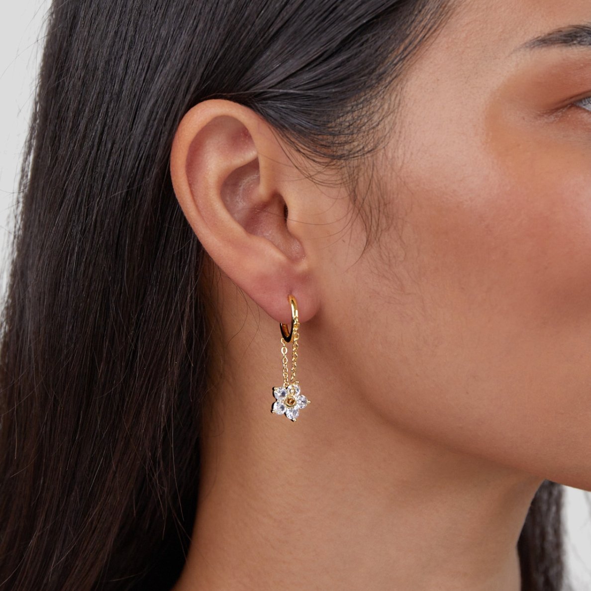 Pendientes de Pétalo en Flor de Cristal