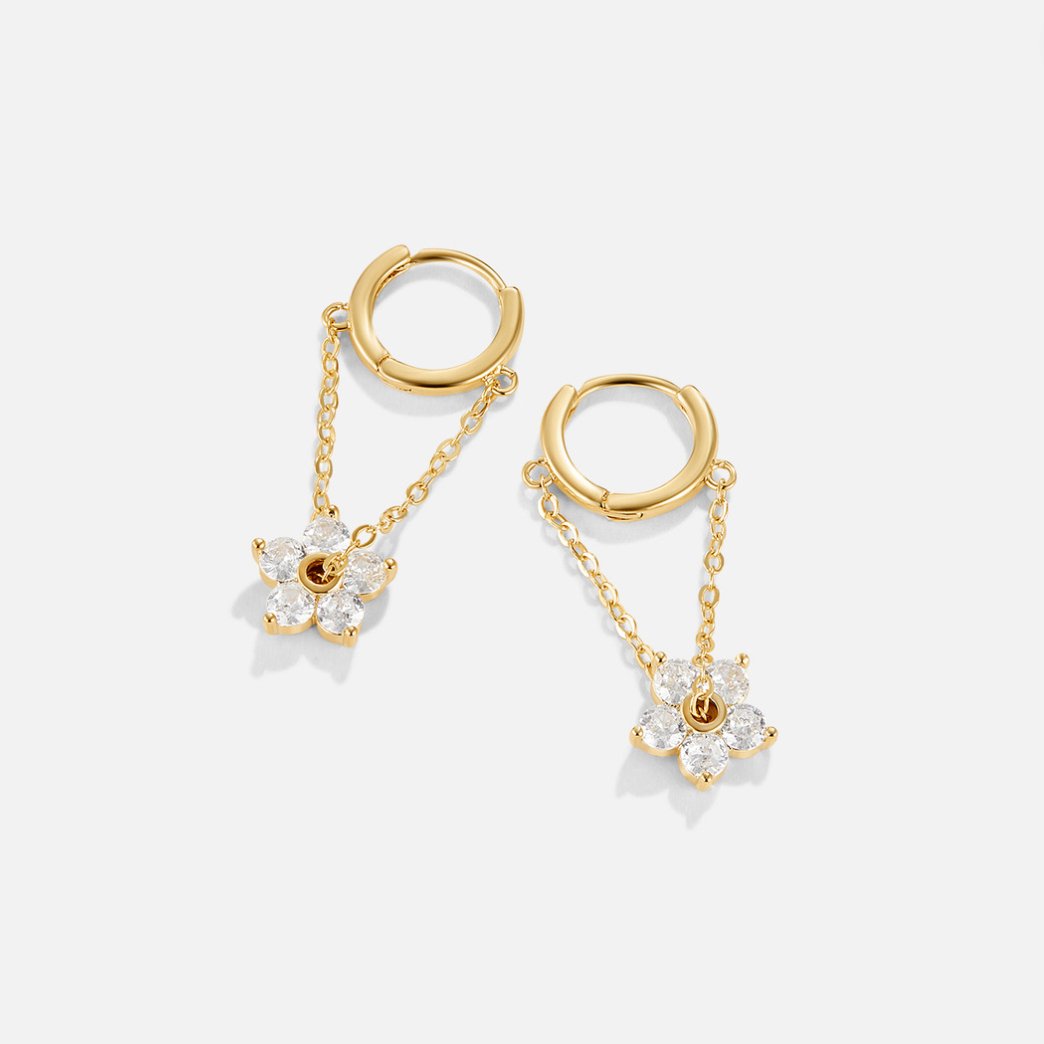 Pendientes de Pétalo en Flor de Cristal