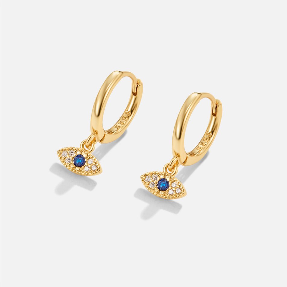 Pendientes Colgantes de Ojo Turco Azul