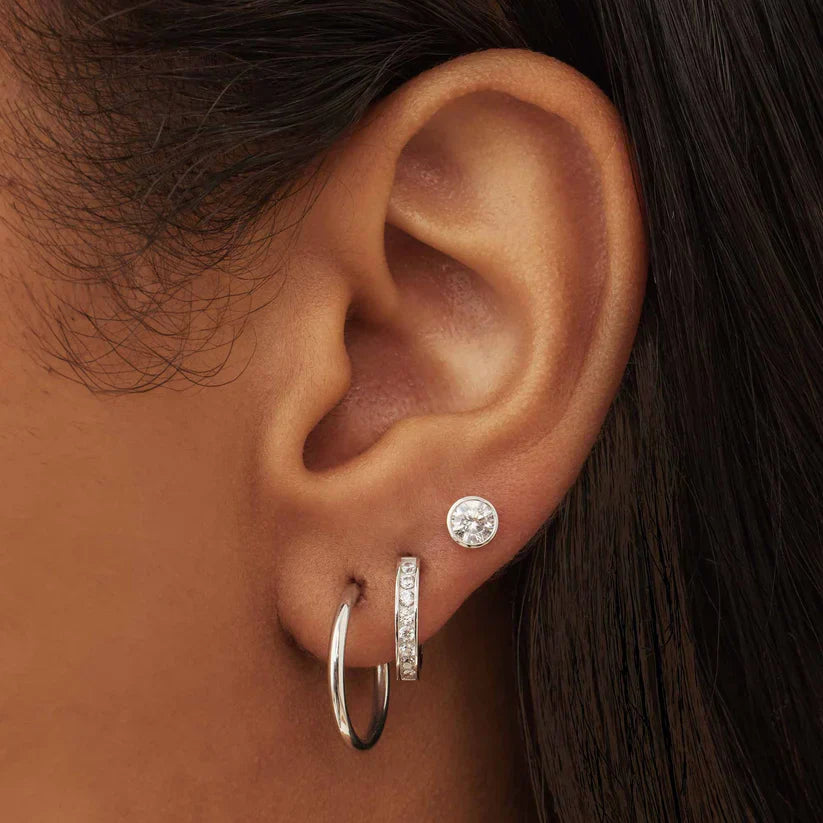 Aretes Lisa | Oro Blanco