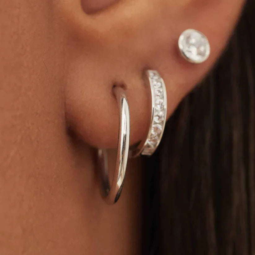 Aretes Lisa | Oro Blanco