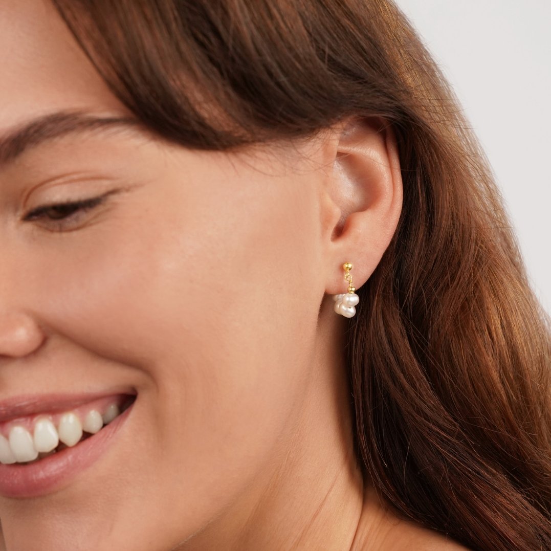 Pendientes de Aro con Perla