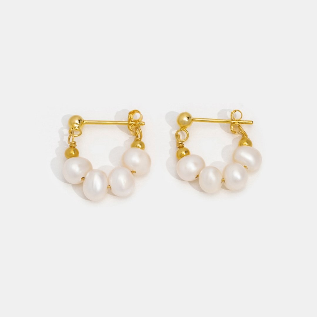 Pendientes de Aro con Perla
