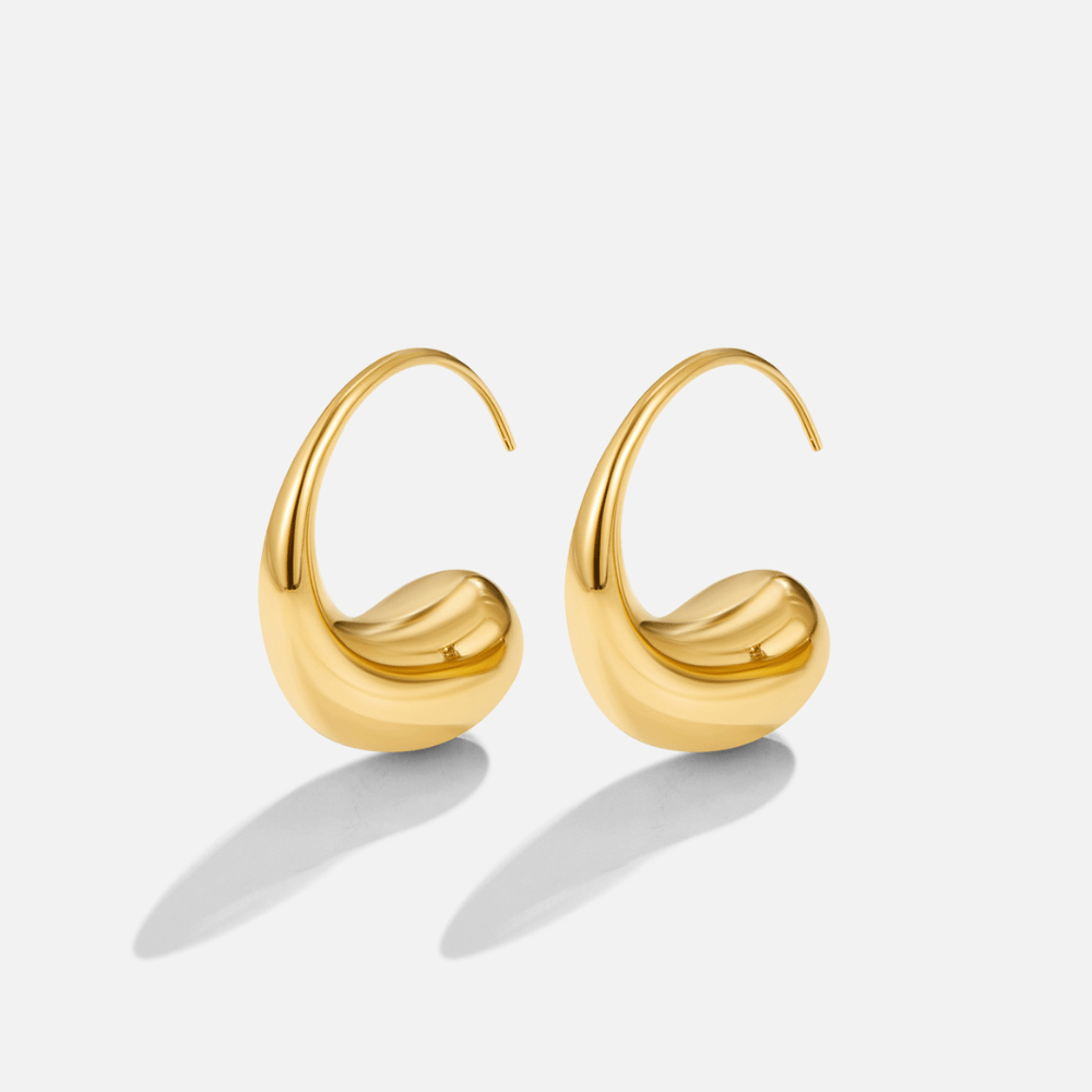 Pendientes de Lágrima Gruesa de Oro
