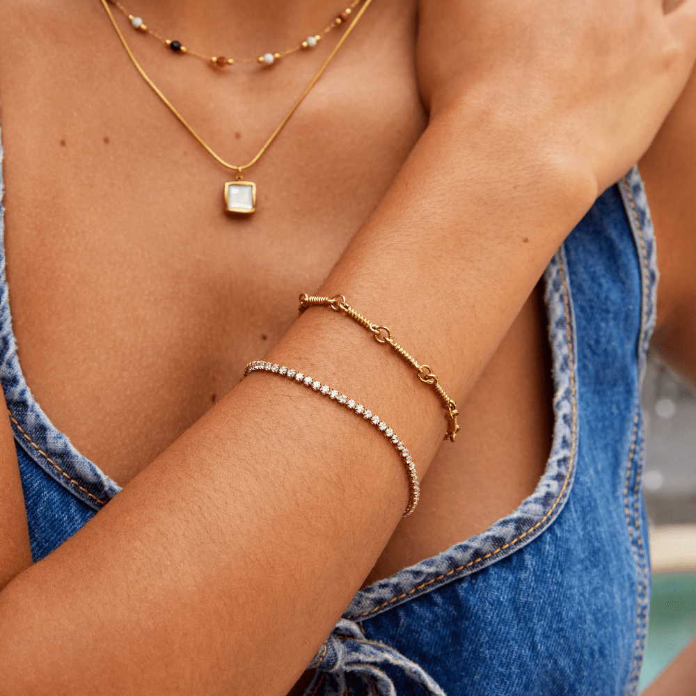Pulsera de Tenis Dorada