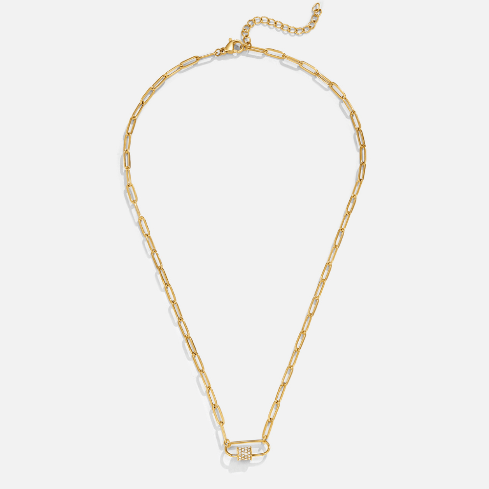 Collar de Eslabón con Cristal