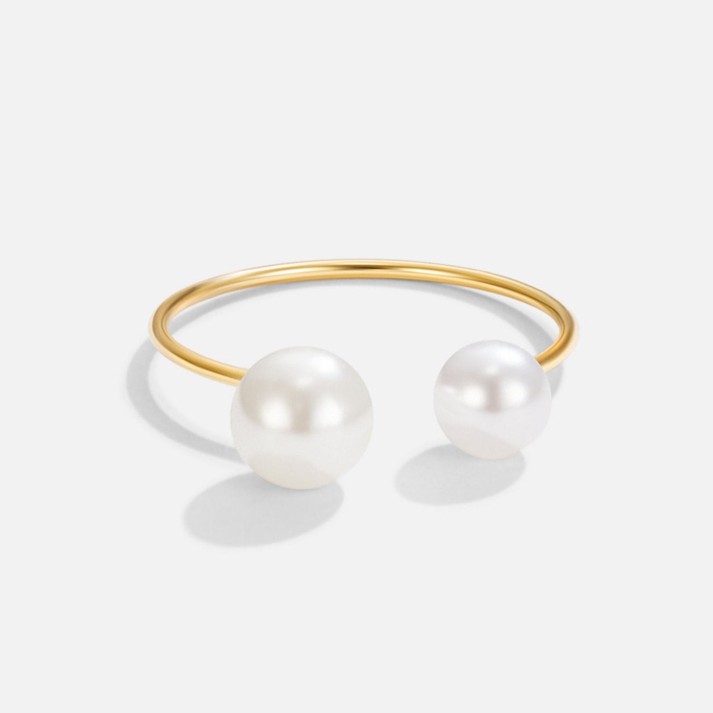 Anillo Envolvente de Doble Perla
