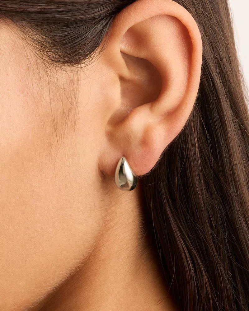 Aretes Colgantes Mato | Oro Blanco