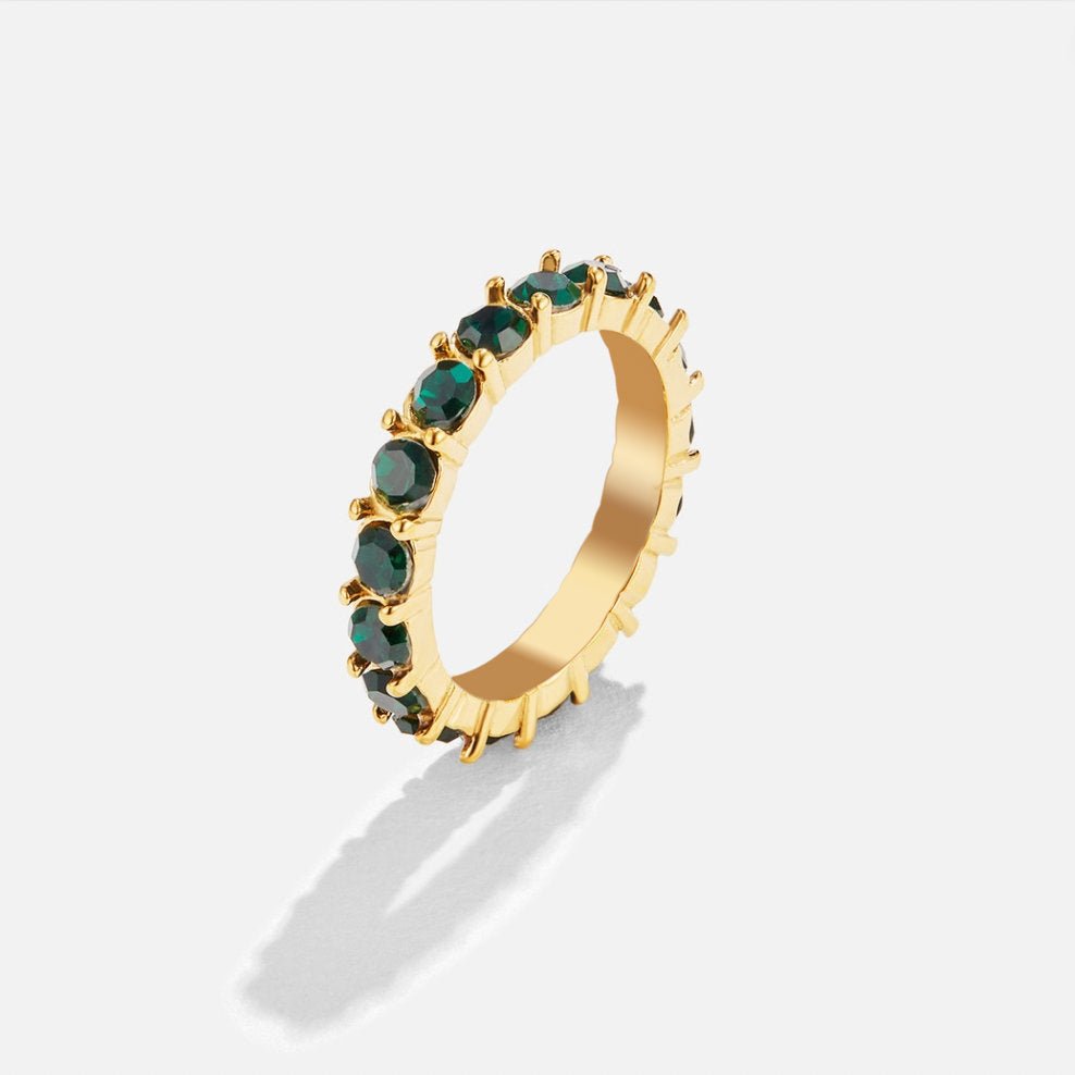 Anillo de Cristal Emerald Beauty 18K