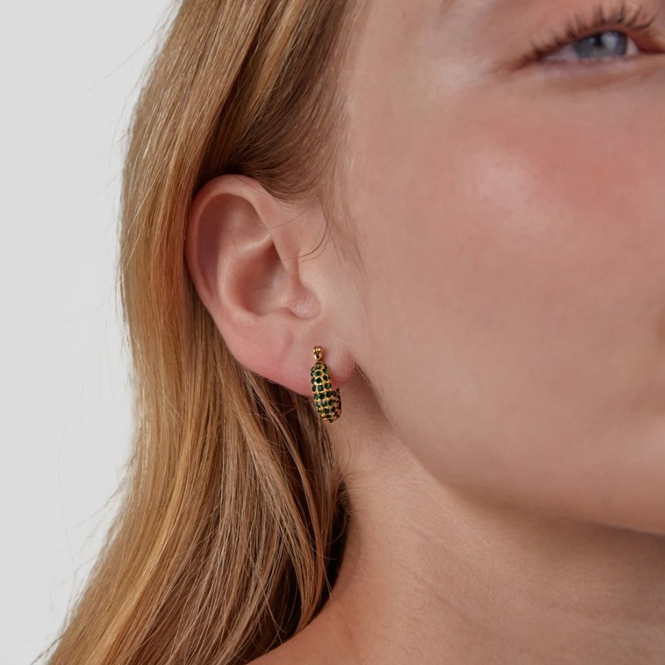 Pendientes de Aro Belleza de Esmeralda