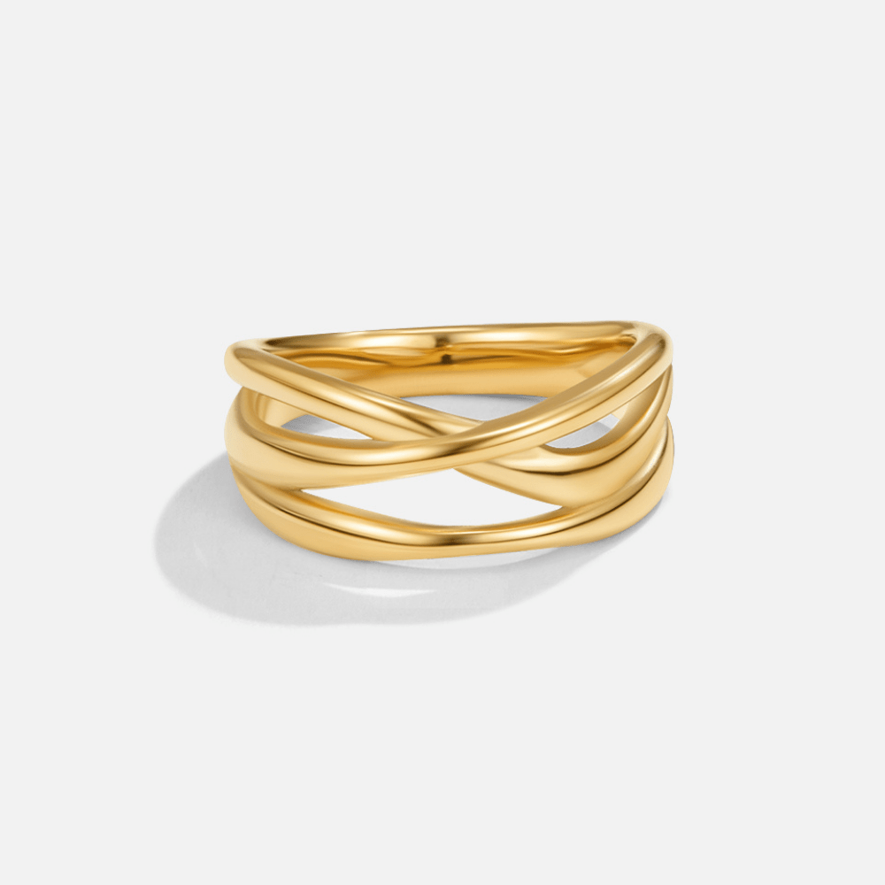 Anillo Dorado Entretejido Maisie