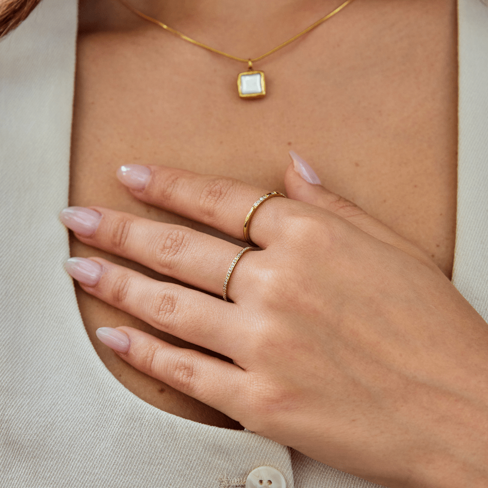 Anillo de Cristal 18K Eternidad