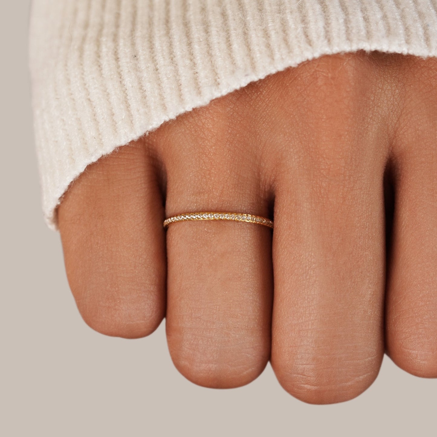 Anillo de Cristal 18K Eternidad
