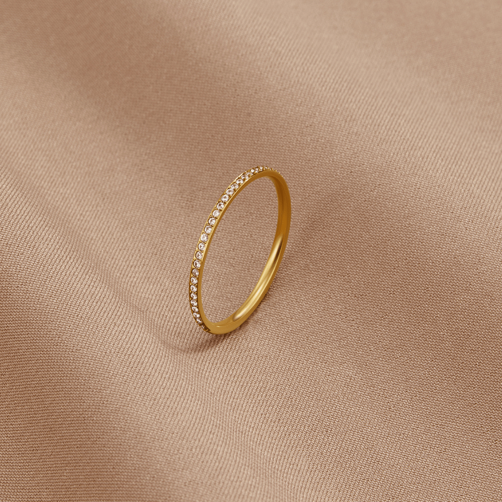Anillo de Cristal 18K Eternidad