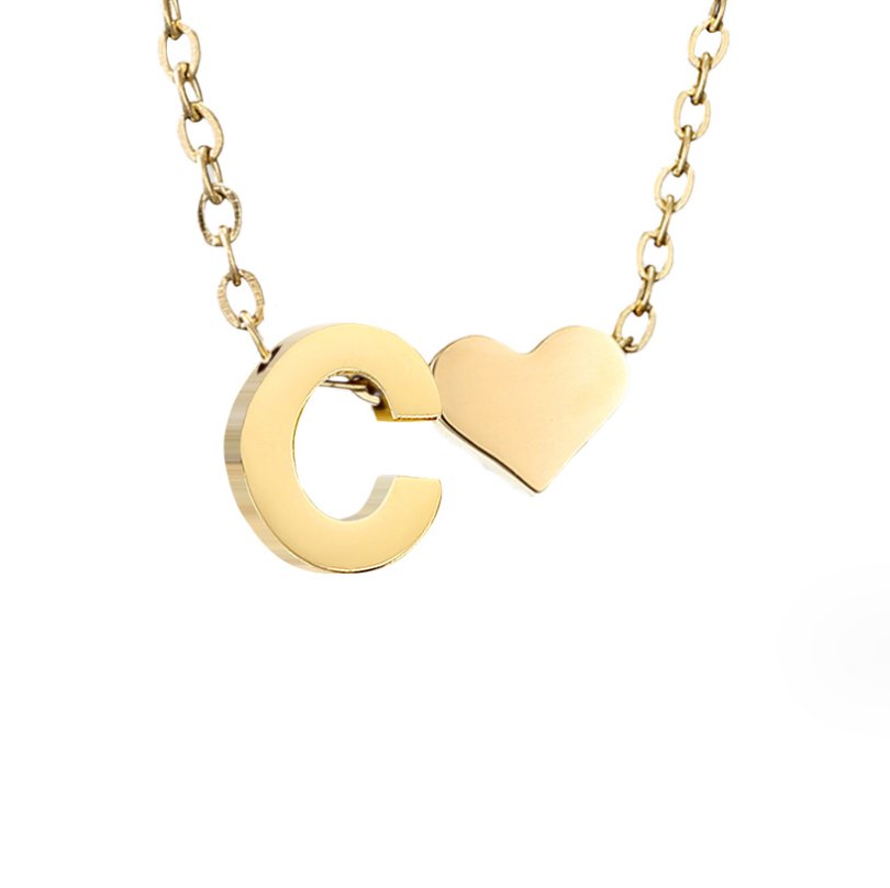 Collar Dorado Amor Eterno y Carta
