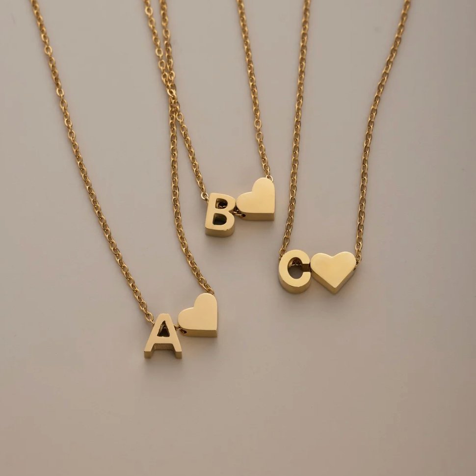 Collar Dorado Amor Eterno y Carta