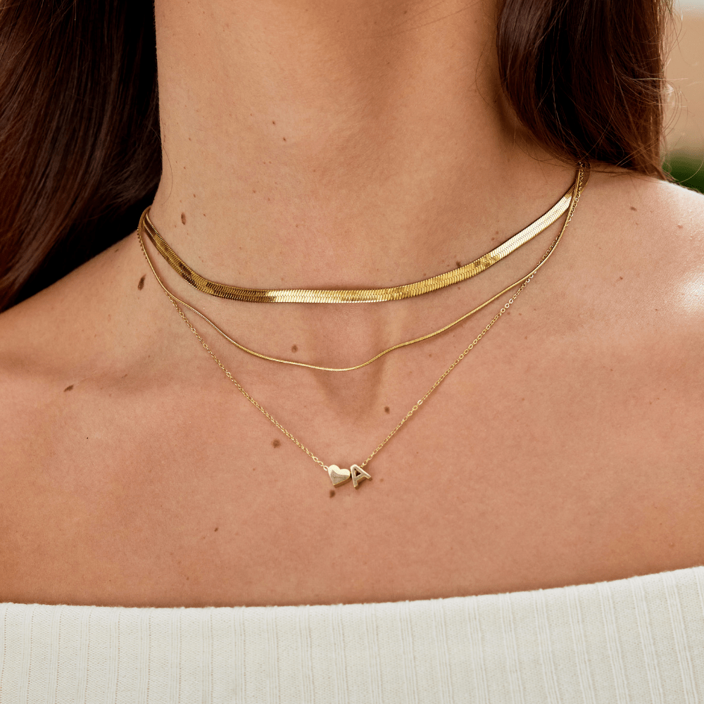 Collar Dorado Amor Eterno y Carta
