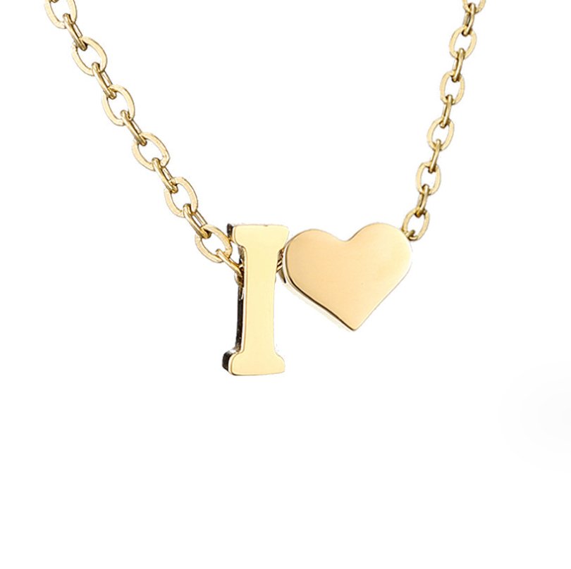 Collar Dorado Amor Eterno y Carta