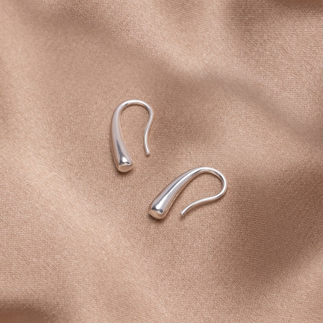 Pendientes de Gota de Agua de Plata