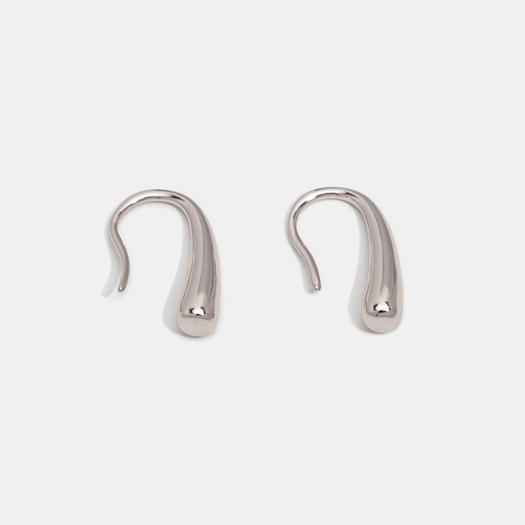 Pendientes de Gota de Agua de Plata